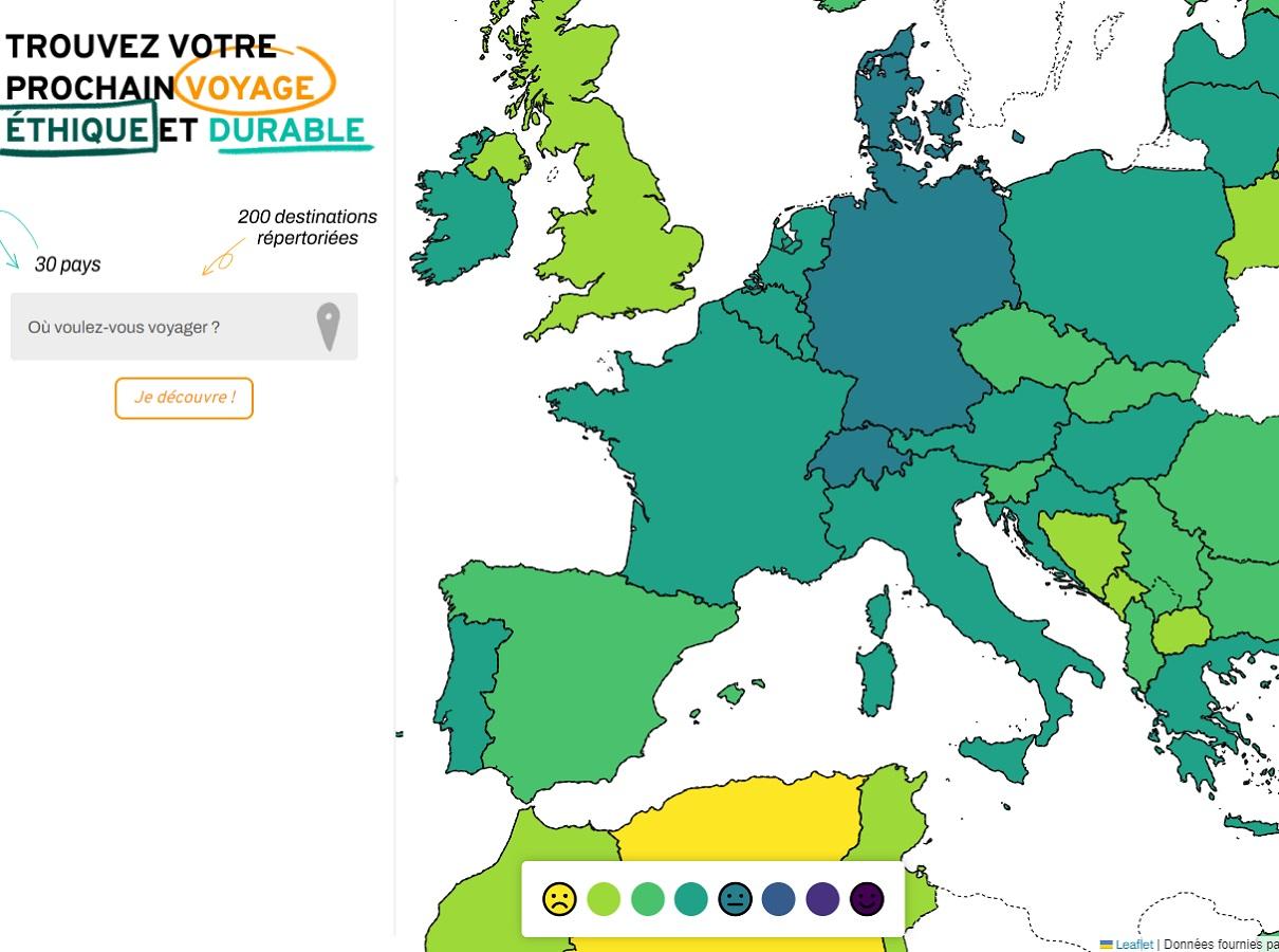 La carte de flockEO permet de mieux choisir sa destination « éthique et durable »