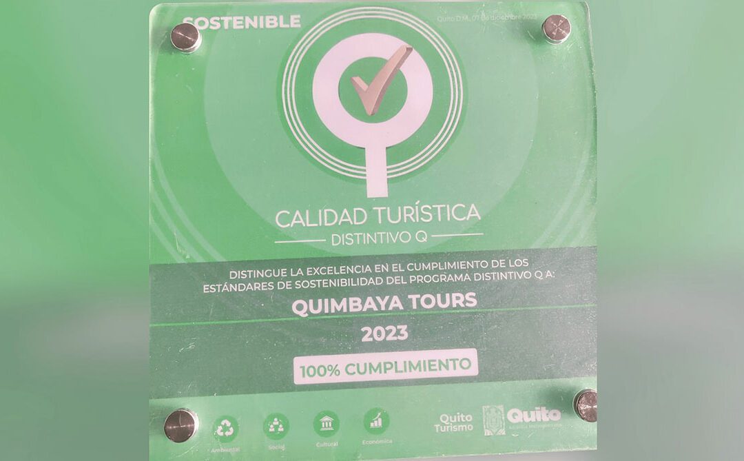 Quimbaya Latin America et son bureau en Equateur obtiennent la certification durabilité « Q » de QUITO TOURISME